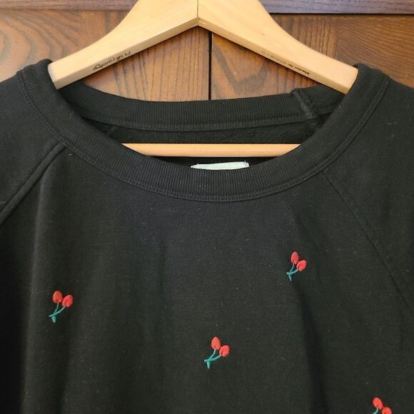 Lou & Grey Cherry Terry Sweatshirt Medium - Picture 4 of 8